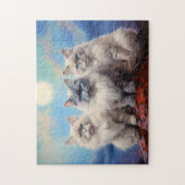 Drie Ragdoll katten Legpuzzel (Verticaal)
