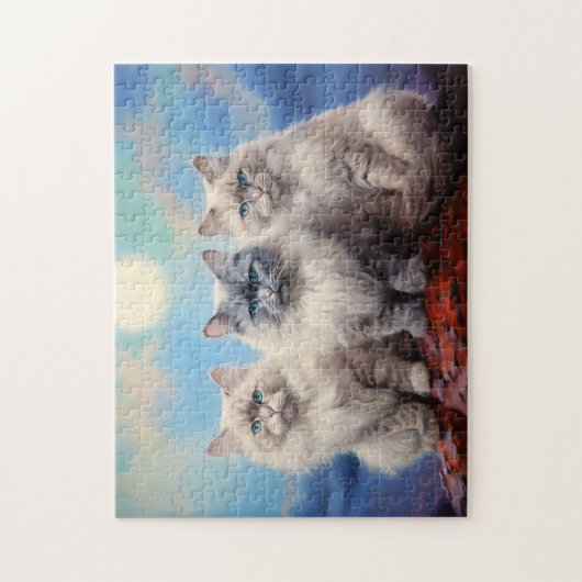 Drie Ragdoll katten Legpuzzel (Verticaal)