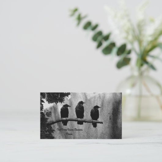 Drie Ravens Visitekaartje (Staand voorkant)