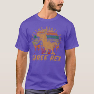 Drie Re 3e verjaardagscadeauDinosaur 3 jaar oud T-shirt