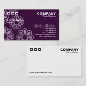 Drie rechthoeken - Donkere Paarse ventilatorcascad Visitekaartje (Voorkant / Achterkant)