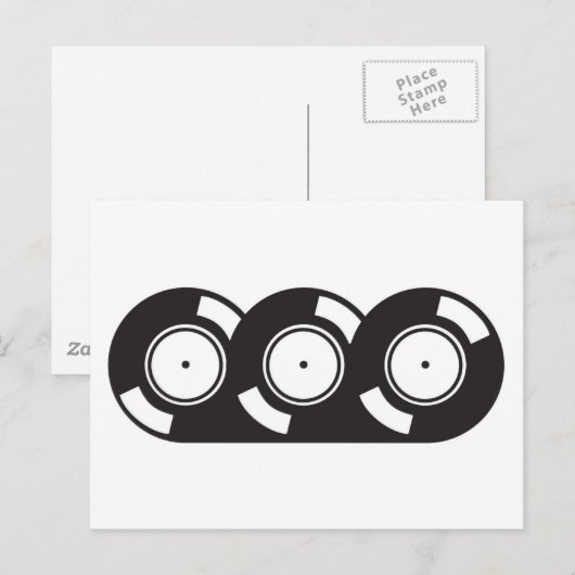 Drie records briefkaart (Voorkant / Achterkant)