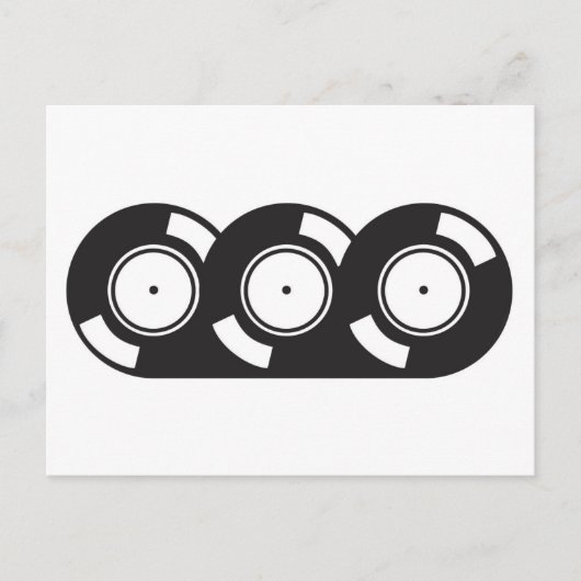 Drie records briefkaart (Voorkant)