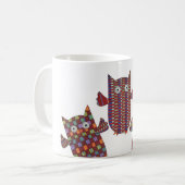 Drie Red Owls Coffee-Mok Koffiemok (Voorkant links)