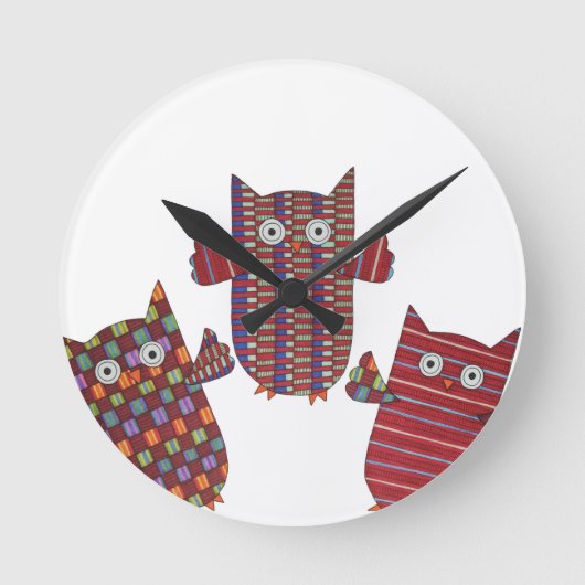 Drie Red Owls Ronde Klok (Voorkant)