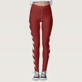 Drie Reds Striped Leggings (Voorkant)