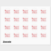 Drie regels ronde sticker (Vel)