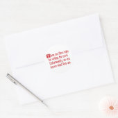 Drie regels ronde sticker (Envelop)