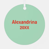 Drie retro kerstbomen metalen ornament (Achterkant)