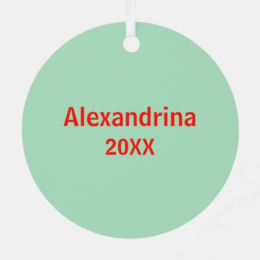 Drie retro kerstbomen metalen ornament (Achterkant)