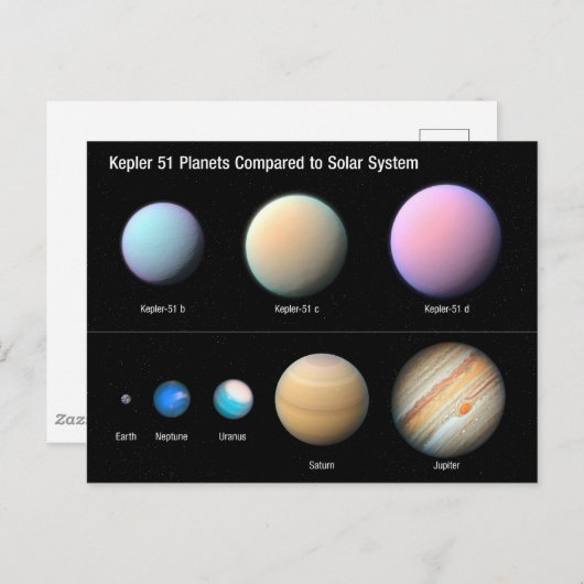 Drie reuzenplaneten rond Kepler 51 Briefkaart (Voorkant / Achterkant)