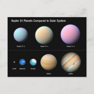 Drie reuzenplaneten rond Kepler 51 Briefkaart
