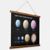 Drie reuzenplaneten rond Kepler 51 Hangend Wandkleed (Gebogen)