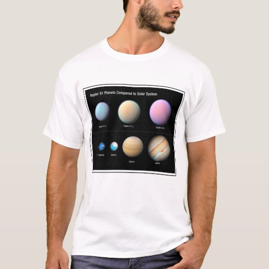 Drie reuzenplaneten rond Kepler 51 T-shirt (Voorkant)
