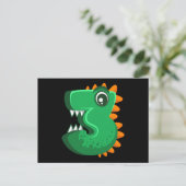 DRIE REX 3 Jaar Oude 3e Verjaardag Kinderen Dino Briefkaart (Staand voorkant)