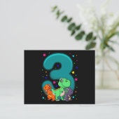 DRIE REX 3 Jaar Oude 3e Verjaardag Kinderen Dino Briefkaart (Staand voorkant)