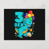 DRIE REX 3 jaar oude derde verjaardag Briefkaart (Voorkant)