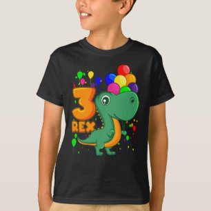 DRIE REX 3 jaar oude derde verjaardag T-shirt