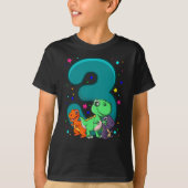 DRIE REX 3 jaar oude Dino op 3e verjaardag Kinder T-shirt (Voorkant)