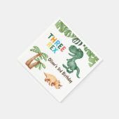 Drie-rex 3e verjaardagsfeest servet (Hoek)