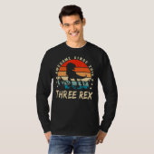Drie Rex 3rd Birthday Dinosaur 3 jaar oud T-shirt (Voorkant volledig)