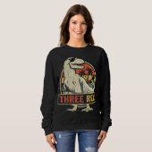 Drie Rex 3rd Birthday Dinosaur 3 jaar oud Trui (Voorkant volledig)