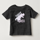 Drie Rex 3rd Birthday Shirt, drie jaar Olds Bab Kinder Shirts (Voorkant)