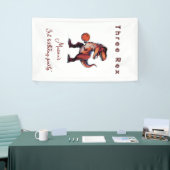 Drie-Rex basketbal Dino verjaardags welkomstbord Spandoek (Beurs)