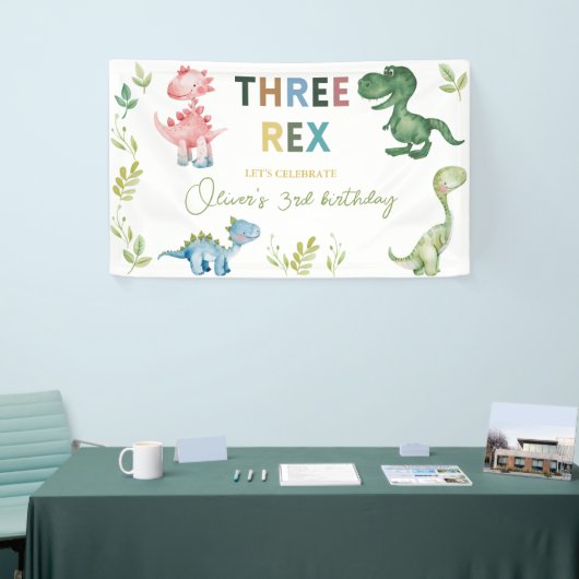 Drie Rex derde verjaardagsfeest Spandoek (Beurs)