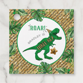 Drie-Rex Dinosaur 3rd Birthday Bedankjes Labels