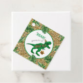 Drie-Rex Dinosaur 3rd Birthday Bedankjes Labels (In situ)