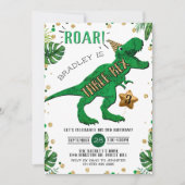Drie-Rex Dinosaur 3rd Birthday Kaart (Voorkant)