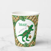 Drie-Rex Dinosaur 3rd Birthday Papieren Bekers (Voorkant)