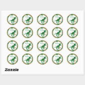 Drie-Rex Dinosaur 3rd Birthday Ronde Sticker (Vel)