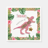 Drie-Rex Dinosaur 3rd Birthday Servet (Voorkant)
