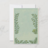 Drie Rex Dinosaur Greenery Birthday Kaart (Achterkant)