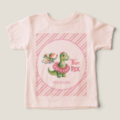 Drie Rex Dinosaur Meisje Verjaardagsfeestje (Design voorkant)