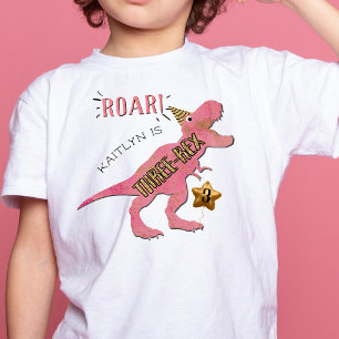 Drie-Rex Dinosaurius 3e Verjaardag Peuter T-shirt