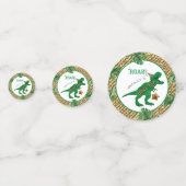 Drie-Rex Dinosaurus 3e Verjaardag Party Foto Confetti (Voorkanten)