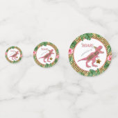 Drie-Rex Dinosaurus 3e Verjaardag Party Foto Confetti (Voorkanten)