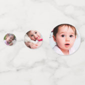 Drie-Rex Dinosaurus 3e Verjaardag Party Foto Confetti (Achterkanten)