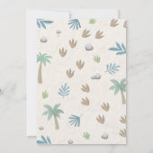 Drie Rex Dinosaurus 3e Verjaardag uitnodiging (Achterkant)