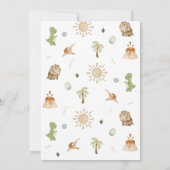 Drie Rex Dinosaurus 3e Verjaardag uitnodiging (Achterkant)