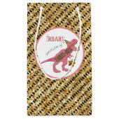 Drie-Rex Dinosaurus 3e Verjaardagsfeestje Klein Cadeauzakje (Achterkant)