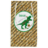 Drie-Rex Dinosaurus 3e Verjaardagsfeestje Klein Cadeauzakje (Voorkant)