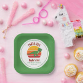 Drie Rex Dinosaurus Genderneutraal Fun 3e Verjaard Papieren Bordje (Feest)