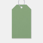 Drie-Rex Dinosaurus Verjaardag Gift Labels | Green Cadeaulabel (Achterkant)