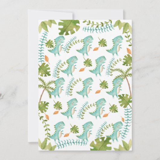 Drie Rex Dinosaurussen Kaart (Achterkant)