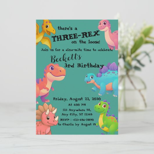 Drie Rex Kaart (Staand voorkant)