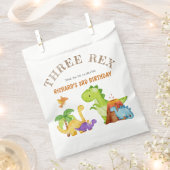 Drie Rex Kinder Dinosaurus 3e Verjaardagsfeest Bedankzakje (Geknipt)